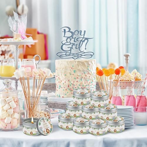 24Pcs Jungle Animal Baby Shower Party Candles for Gender Reveal - Image 4