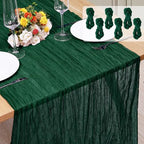 6 Pack Cheesecloth Table Runner 10Ft Christmas Gauze Boho Table Runners for Wedding Decor Bridal Shower Decorations Baby Shower Party(35" x 120") by Home