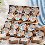 SiliFine 24 Pcs Wedding Favors for Guests Small Ceramic Bowls, Rose, Blue by SiliFine
