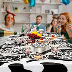 Potchen 452 Pcs Cow Themed Party Supplies Serve 50, Black White Pink - Image 5