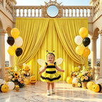 Gallety Yellow Backdrop Curtain for Wedding, Photo Backdrop Curtain for Bridal Shower Decorations - 10FT x 10FT Stage Curtains for Graduation Dances,Birthday,Summer Themed Parties,Photography - Image 6