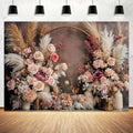 20x10ft Bohemian Floral Wedding Backdrop Retro Boho Flowers Pampas Grass Curtain Photography Background Bridal Shower Anniversary Birthday Baby Shower Pregnancy Party Decoration Photo Banner by Unknown