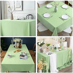 4 Pack Square Table Cloth 85x85 Inch Sage Green Tablecloth Machine Washable Fabric Polyester Table Cover for Dining, Buffet Parties, Picnic, Weddings and Restaurants（85x85 Sage Green） - Image 6