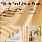 10ft x 10ft Wrinkle Free Champagne Backdrop Curtains for Parties Weddings, Thick Silky Polyester Fabric Photo Backdrop Drapes, 2 Panels 5X 10 ft Background Cloth for Birthday Baby Shower Photography - Image 3