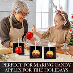 Yahenda 60 Pcs Kraft Candy Apple Boxes with Hole and Stick 4" x 4" x 4" Candied Apple Cake Cookies Chocolate Gift Boxes with Clear Window Caramel Apple Boxes for Wedding Baby Shower Party (Black) - Image 6