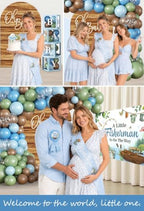 143pcs Fishing Baby Shower Decorations Gone Fishing Party Welcome Baby Boy - Image 7