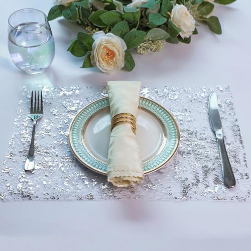 Snowkingdom Silver Table Runner, Sequin Glitter Foil Metallic Runner 11 Inch x 100 Feet, Silver Mesh Table Decorations Centrepiece for Wedding Birthday Party Christmas - Image 5
