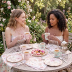 Yungyan 216 Pcs 72 Guest Tea Party Plates and Napkins Sets Floral Tea Party Supplies 6" Paper Plates, 9 oz Cups and Saucers Disposable Tableware Set for Birthday Wedding Bridal Shower Decorations - Image 6
