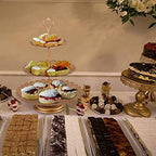 ZOOFOX 10 Pieces Gold Dessert Table Display Set, Metal Cake Stand Set with Lace Edge Pedestal, Cupcake Stands and Treat Serving Trays for Wedding, Birthday, Baby Shower Party Decorations - Image 7