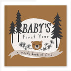 Lucy Darling Little Camper Baby Memory Book – First Year Journal, 5-Year Milestone Scrapbook & Photo Album – Rustic, Woodland Adventure Keepsake for Baby Boy or Girl – Ideal Gift by LucyDarling