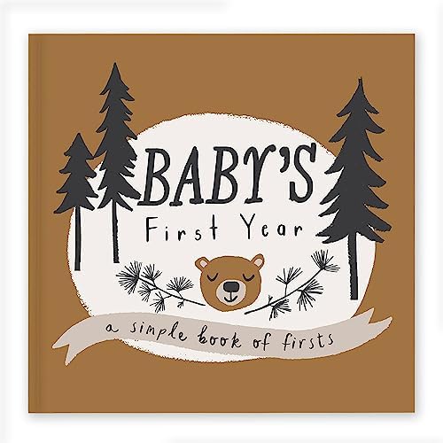Lucy Darling Little Camper Baby Memory Book – First Year Journal, 5-Year Milestone Scrapbook & Photo Album – Rustic, Woodland Adventure Keepsake for Baby Boy or Girl – Ideal Gift by LucyDarling