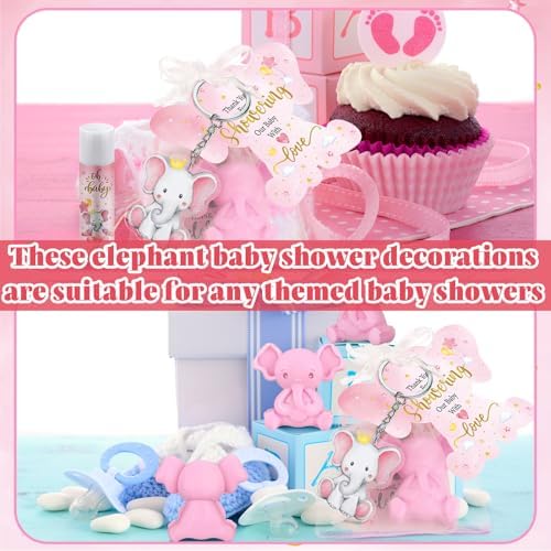 288 Pcs Baby Shower Favors Set for Guests,Pink,Elephant - Image 6