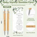 Yeaqee 100 Sets Greenery Baby Shower Pen Gifts for Guest - Image 2