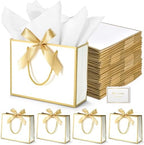 DOYIDE 50 Pcs Thank You Gift Bags with Tissue Paper & Handles, 9x7x3.1inch by DOYIDE