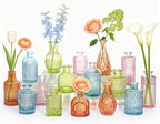 SUPMIND 16P Glass Bud Vases, Mix-Colored Small Flower Vase for Centerpieces by SUPMIND