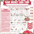 Sherr 476 Pcs Christmas Santa Baby Shower Games, 8 Sets Games Activities - Image 4
