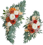 Artificial Burnt Orange Wedding Arch Flower Floral Swags Set of 2 by UdoulaFlowersforLife