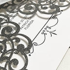 50Pcs Laser Cut Black Wedding Invitation With Glitter Envelopes And Ribbons Blank Personalized Card Invitaciones Para quinceañera Birthday Baby Shower Christmas Party Bridal Shower - Image 7