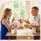 Domensi 6 Sets Wedding Floral Centerpiece for Table Decor, Light Pink - Image 6