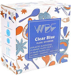 WDF 25 Guest Blue Plates with Disposable Silverware&Blue Cups-Neon Clear Plastic Dinnerware include 25 Dinner &Salad Plates,25Forks, 25 Knives, 25 Spoons,25 Cups for Graduation (Pack of 2) - Image 6