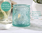 Kate Aspen Tea Light Holder - 24PCS - Vintage Glass Tealight Candle Holders, Perfect Wedding Favor, Bachelorette Favor or Bridal Shower Favor - Blue - Image 6