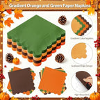 192Pcs Fall Party Plates and Napkins Set Party Supplies for Thanksgiving - Image 4