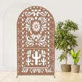 Withu Mexico Brown Arch Backdrop Cover for Baby Shower Mexican Talavera Fiesta Wedding Bridal Shower Baptism Birthday Party Arched Wall Decoration Doubleside Banner Background 3.3x6ft by withu
