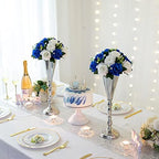 Sziqiqi Fake Flowers for Wedding Centerpiece, Kissing Ball, Navy Blue, 6Pcs - Image 2