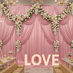 20ft x 10ft Rose Gold Sequin Backdrop Curtains for Party Wedding Shimmer Curtain Backdrop Prom Sparkly Glitter Fabric Photo Backdrop Drapes for Birthday Party Photography Baby Shower 5x10FT, 4 Panels - Image 3