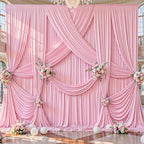 40x10FT Backdrop Curtains with Rod Pockets - Wrinkle Free Photo Stage Backdrop 8 Panels Curtains Drapes for Photography Wedding Party Baby Shower Decorations (Pink) - Image 2