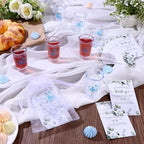 60 Sets Baby Shower Favors for Guests Acrylic Shot Glasses Boy Girl Theme Party Gift with Clear Shot Glasses Thank You Card Organza Bag Tea Party Favor Thank You Gifts for Gender Reveal(Boy) - Image 4