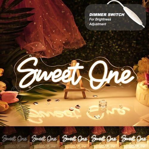 Britrio Sweet One Neon Sign Baby Shower Girl Boy 1st Birthday Party Decor - Image 4