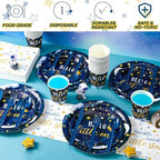 Dandat 350 Pcs Baby Shower Set, Twinkle Twinkle Little Star, Navy Blue - Image 4