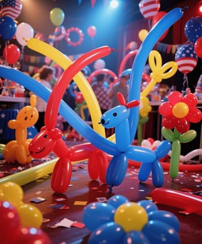 1000 Pcs 260 Balloons 3 materials Include 600 Pcs Matte 200 Pcs Metallic and 200 Pcs Pastel Long Balloons Used to create a variety of shapes - Image 7