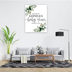 Andaz Press Custom Large Baby Shower Welcome Sign, 16" x 20", Fall Greenery Personalized Canvas Welcome Sign, Gender-Neutral Canvas Sign for Baby Sprinkle Baby Shower, Baby Shower Decorations - Image 3