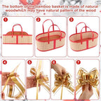 Orchidleaf 3 Set Large Baskets for Gifts Empty, Bamboo Gift Baskets Empty - Image 3