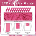 Hot Pink 12 Pack Cheesecloth Table Runner 10FT Boho Fabric Rustic Cheese Cloth Table Runner for Wedding 20 x 120 Inch Long Bridal Shower Baby Shower Gauze Sheer Birthday Party Table Decorations - Image 2