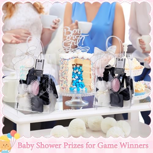 Aliceset 92 Pcs Baby Shower Prizes for Game Party Winners Baby Shower Favors Gifts Includes Hair & Beauty Accessories Jewelry Box with Gift Bag for Gender Revealed Wedding Bridal Party Favors(Black) - Image 5