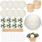 8 Sets Hot Air Balloon Table Centerpieces, Paper Lantern Decor - Image 2