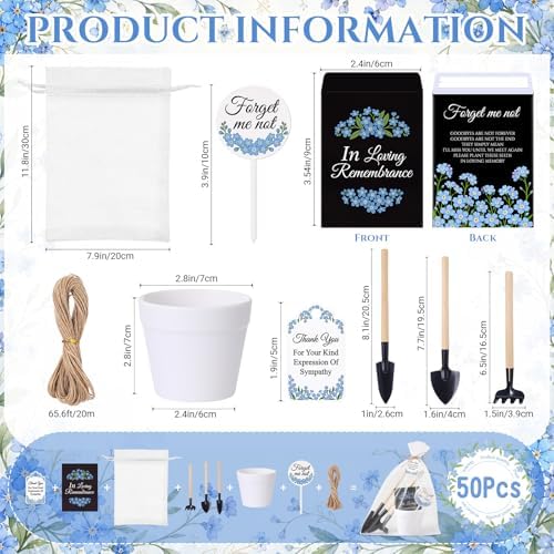 Amyhill 50 Sets Forget Me Not Funeral Favors for Guests Bulk - Image 2