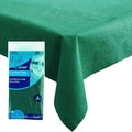 [6 Pack] Dark Green Paper Tablecloth Disposable for Rectangle Tables, 54 X 108 Inch Party Table Cover with Plastic Backing, Waterproof 3 Ply Table Cloth for Christmas Parties St. Patrick's Day by Dozobeede