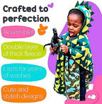 Car Seat Poncho for Toddlers and Babies, Crash Tested Winter Coat Alternative, Reversible Fleece Car Seat Blanket, 6 Months to 5 Years, Easy On Easy Off, Green Dinosaur, Birdy Boutique - Image 6
