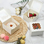 LotFancy 60pcs Small Cookie Boxes, 4x4x2.5 Inches, Bakery Boxes with Window, Baked Goods Packaging Containers for Cupcakes, Dessert, Macarons, Chocolates Donuts, Treats, Pastries (Pack of 2) - Image 7