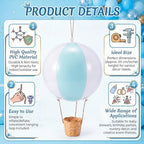 12 Sets 12" Hanging Hot Air Balloon Decortion, Blue - Image 4
