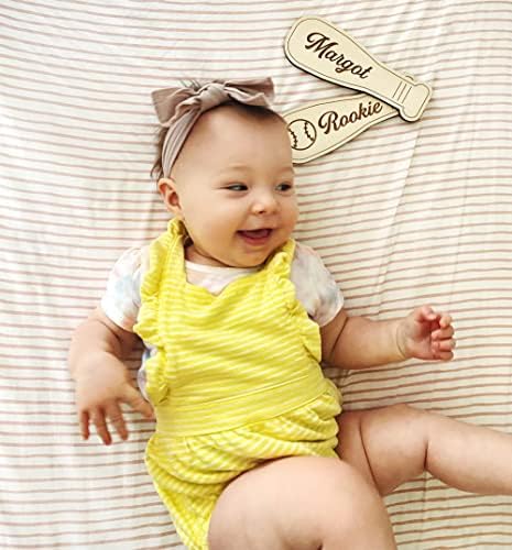 'Rookie' Monthly Baby Milestone Cards - Customizable Milestone Cards - Personalized Baby Name Option - Ideal Baby Gift - Unique Baby Milestone Signs for Photos - Image 2