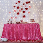 Poise3EHome Hot Pink Sequin Tablecloth 60×120 Inch Rectangle Sparkly Fabric Table Cloth for Baby Shower Birthday Party Wedding Christmas Holiday Decoration - Image 5