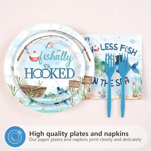 96Pcs Two Less Fish in the Sea Party Supplies for Bridal Shower, Serves 24 - Image 2
