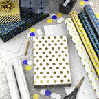 Hallmark Bulk Wrapping Paper Rolls for Birthday, Wedding, Graduation – Blue Metallic Gift Wrap Paper (Set of 6 Rolls: 180 Square Feet Total) Silver Stars, Gold Dots, Stripes, Navy - Image 2