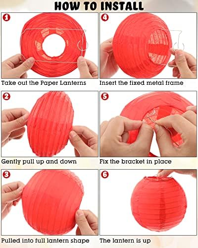 Treela 48 Pcs Paper Lanterns Party Decorations Round, Multicolor - Image 3