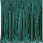 Hunter Green Backdrop Curtain-Wrinkle-Free Polyester Fabric Green Photography Curtains for Wedding Party Photo Background Decorations- 32 X10FT (Hunter Green) - Image 2